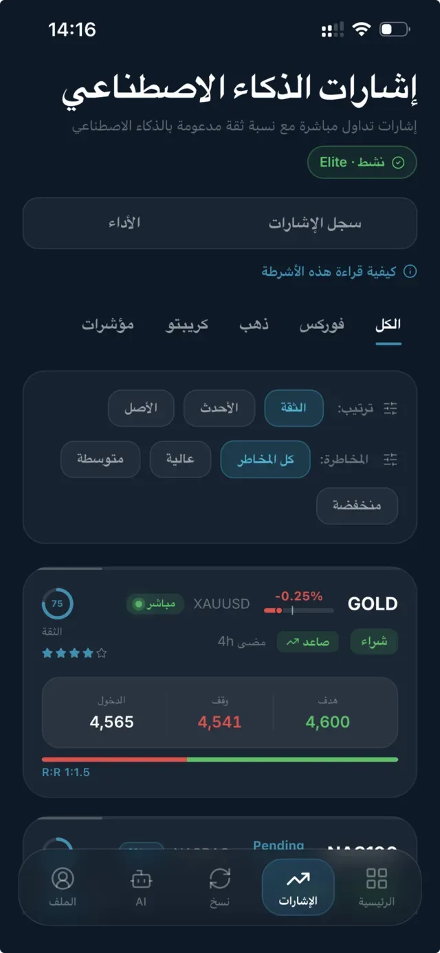 قائمة إشارات TIC